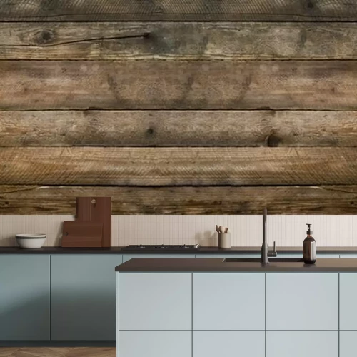 Fotobehang Donkere houten planken textuur