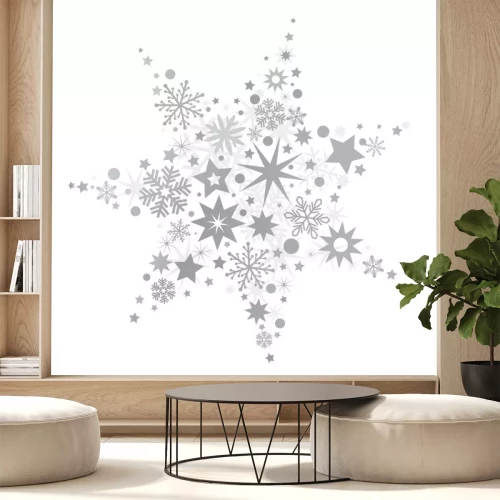 Sticker Silberner Stern Vector Illustratie