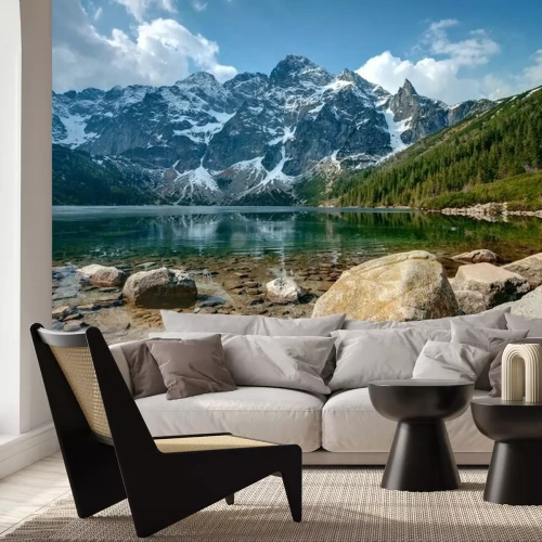 Fotobehang Meer in Poolse bergen