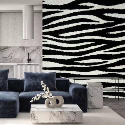 Fotobehang Zwart-wit zebra ontwerp