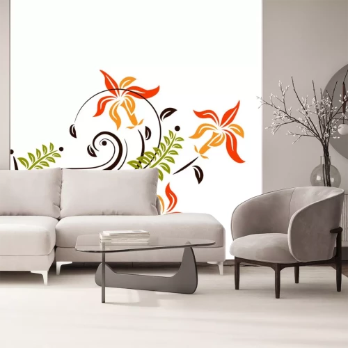 Sticker Floral design element.