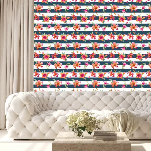 Behang Waterverf bloemen vector patroon