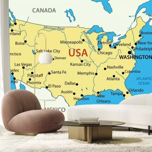 Sticker De Verenigde Staten van Amerika - vector kaart