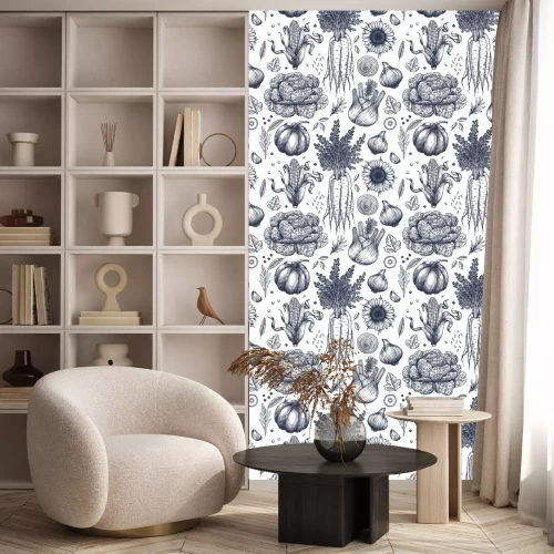 Behang Geschetste tuingroenten