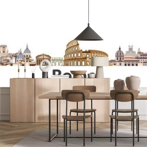 Sticker Rome vector stad skyline