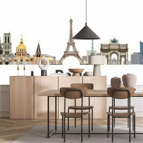 Sticker Parijs vector stad skyline