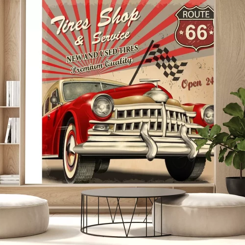 Sticker Banden service retro poster