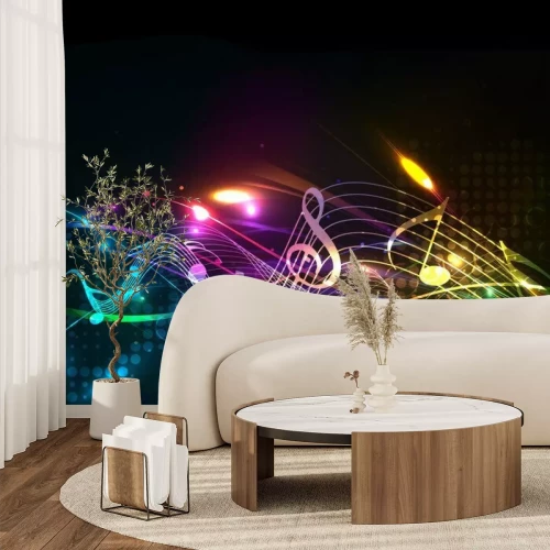 Sticker Muziek kleurrijke muziek Opmerking thema