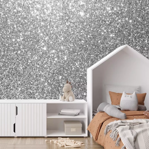 Fotobehang Zilveren glitters