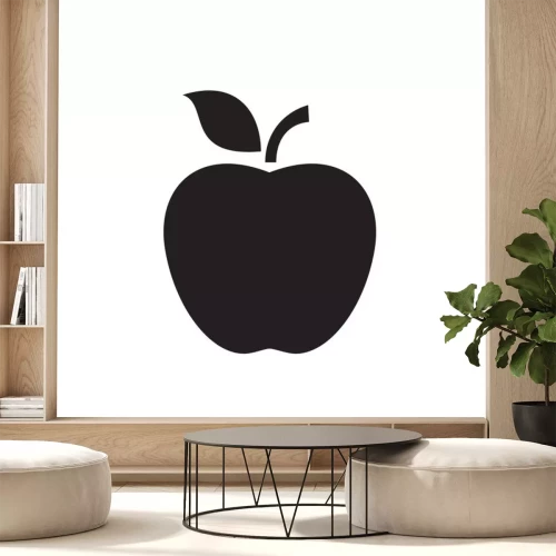 Sticker Een minimalistische afbeelding van een appel