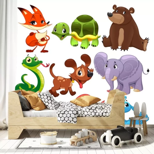 Sticker Leuke illustraties van dieren van verschillende soorten