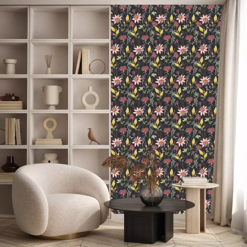 Behang Aquarel bloemen vector patroon