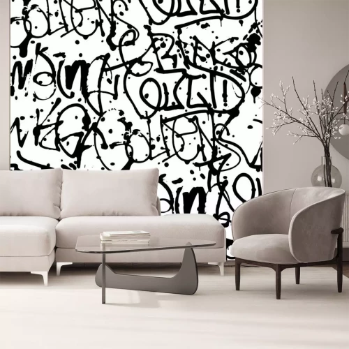 Sticker Vectorgraffiti naadloos patroon met abstracte markeringen