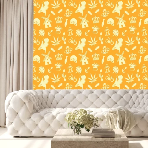 Behang Naadloos patroon op het thema van Nederland