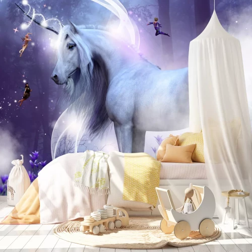 Fotobehang Eenhoorn in een sprookjesbos