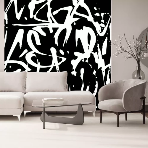 Sticker Vectorgraffiti naadloos patroon met abstracte markeringen