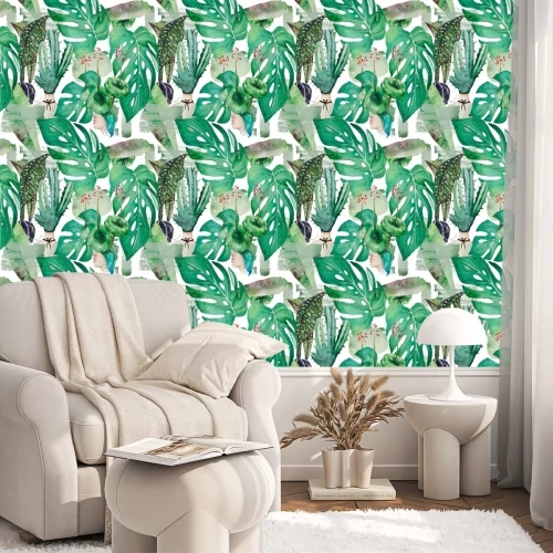 Behang Tropisch patroon