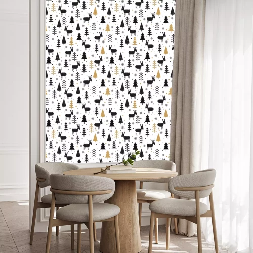 Behang Dieren in het winterbos