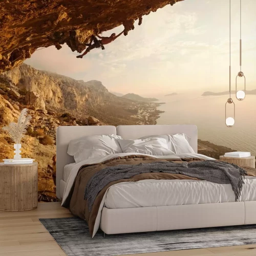 Fotobehang Sport emoties tijdens het klimmen