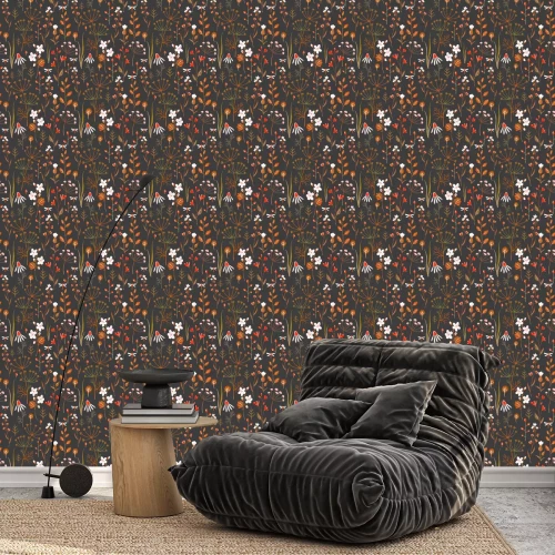 Behang Aquarel bloemen vector patroon