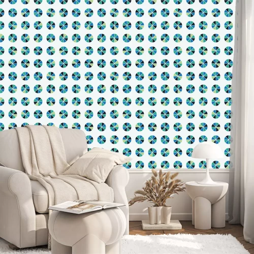 Behang Motief met verdeelde stippen