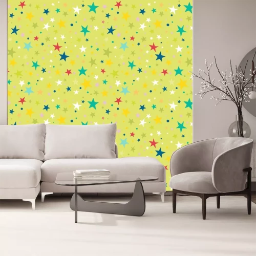 Sticker Naadloos herhalend patroon met sterren