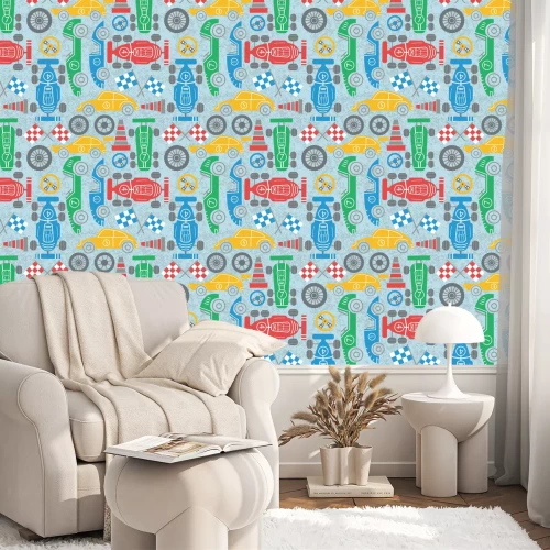 Behang Racing sport naadloze patroon