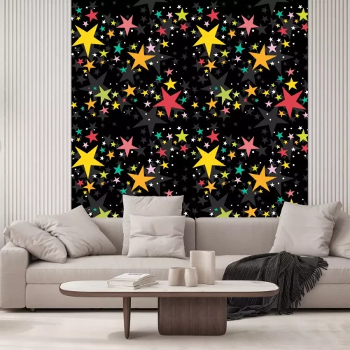 Sticker Naadloos herhalend patroon met sterren