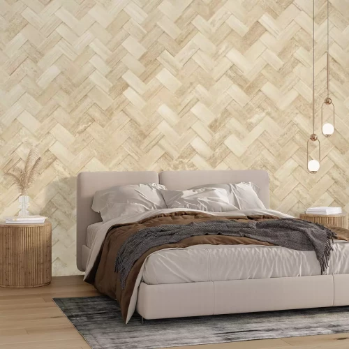 Fotobehang Geweven mat van natuurlijke vezels