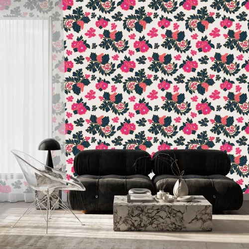 Behang Bloemen naadloos patroon met bloem. Vectorachtergrond voor textiel, druk, behang, het verpakken.