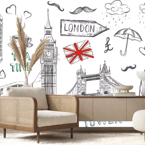 Sticker Set symbolen van Engeland.