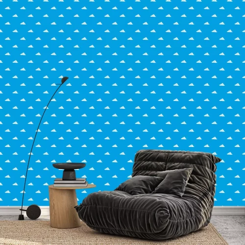 Behang Berglandschap van hoge toppen