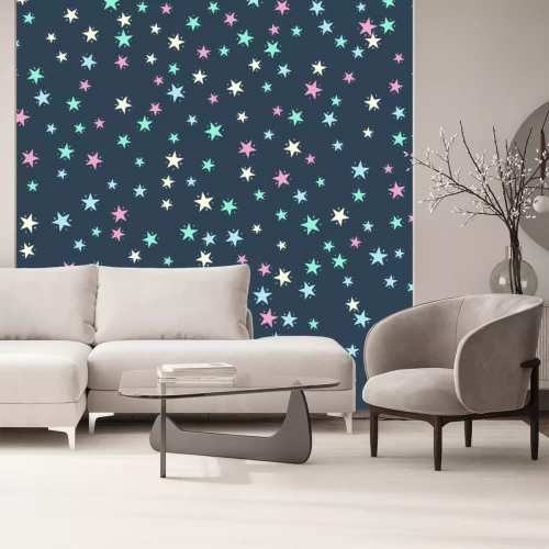 Sticker Leuk naadloos patroon met sterren.