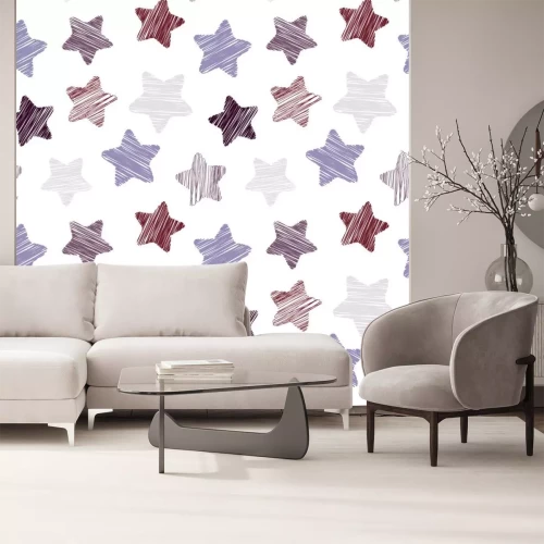 Sticker Abstract naadloos patroon met sterren, vector