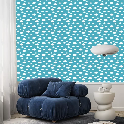 Behang Schattig wolkenpatroon. Endless Vector.