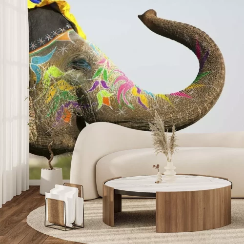 Fotobehang Geschilderde olifant