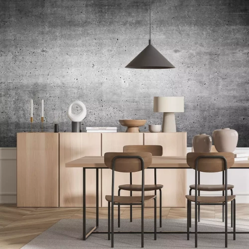 Fotobehang Betonnen muur met kleine gaten