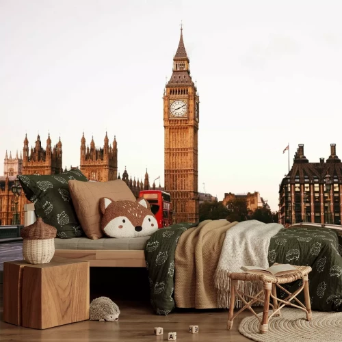 Fotobehang Londen bij zonsopgang met uitzicht op de Big Ben