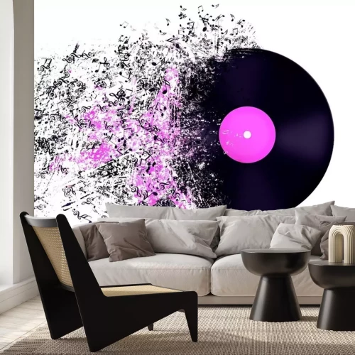 Sticker Abstracte voorstelling van Vinyl verslag.