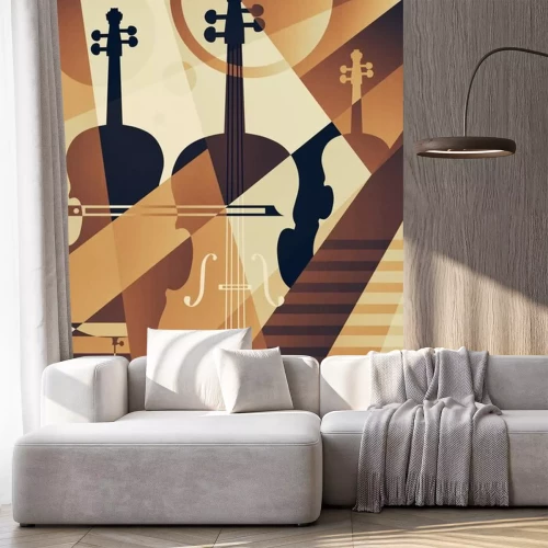 Sticker Kleurrijke muziekachtergrond.