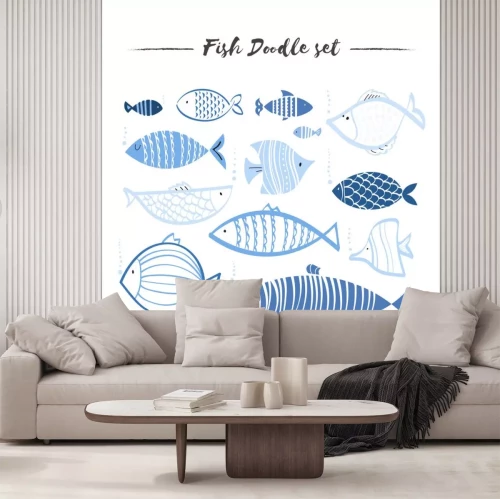 Sticker Vis doodle set