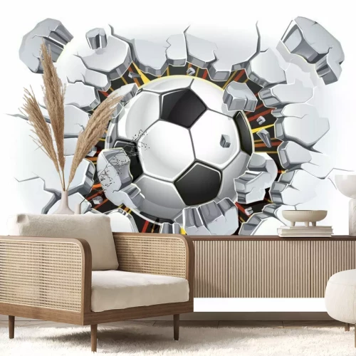 Fotobehang De bal tegen de muur slaan