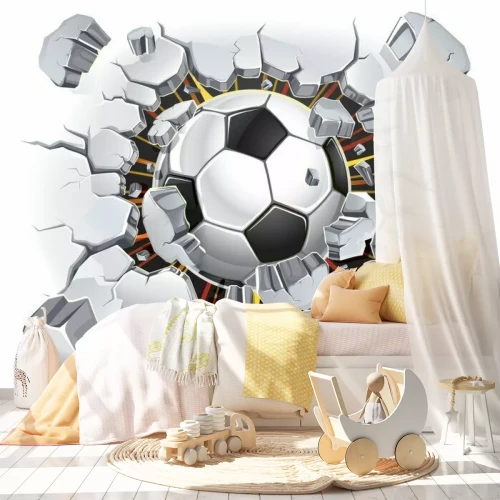 Fotobehang De bal tegen de muur slaan