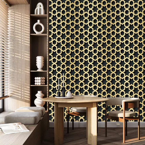 Behang Arabisch naadloos patroon met 3D effect voor het feestelijke ontwerp van de brochure, website, druk. Vector illustratie