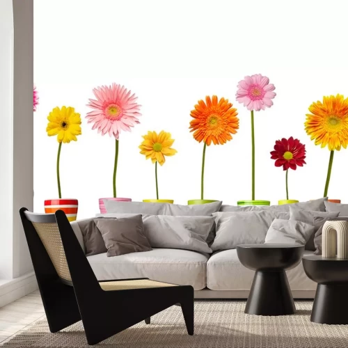 Sticker Veldbloemen in potten