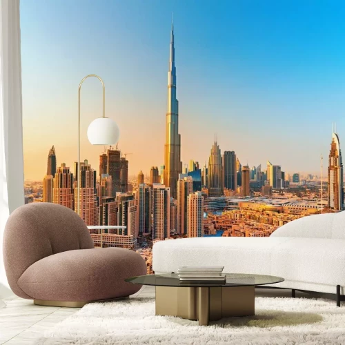 Fotobehang Wolkenkrabbers in Dubai