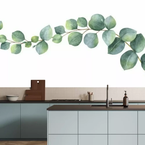 Fotobehang Aquarel eucalyptus