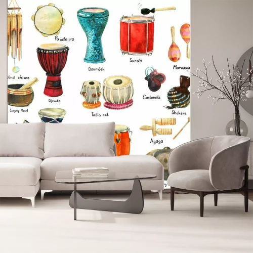 Sticker set percussie-instrumenten