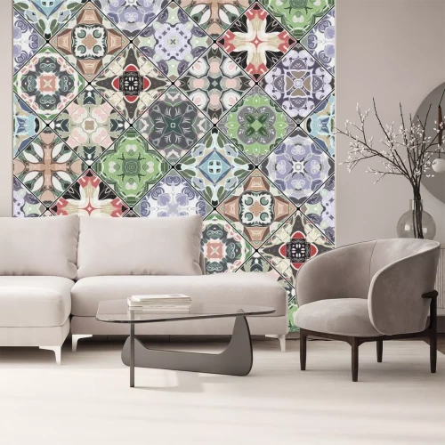 Sticker Indrukwekkende compositie van Portugese tegels
