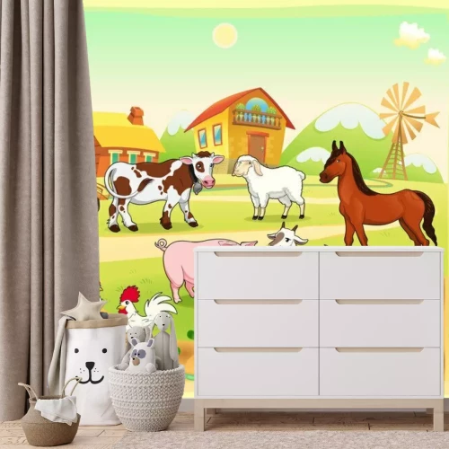 Fotobehang Boerderijdieren op de boerderij